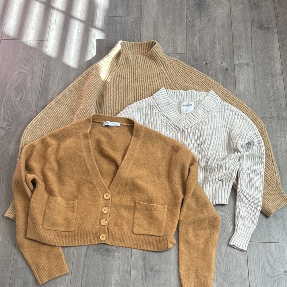 Zara, H&M and Hollister Sweater Bundle Size XS,M,L